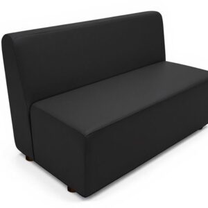 Black Leather Miami Loveseat