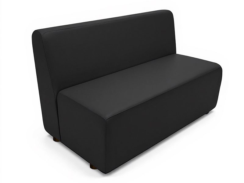 Black Leather Miami Loveseat