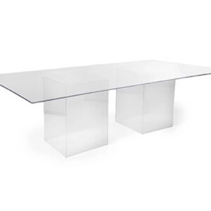 Clear Rectangular Table (Ghost Table 6 ft.)