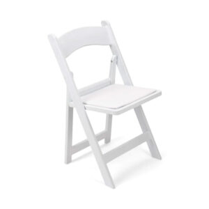 White Plastic Padded Chair