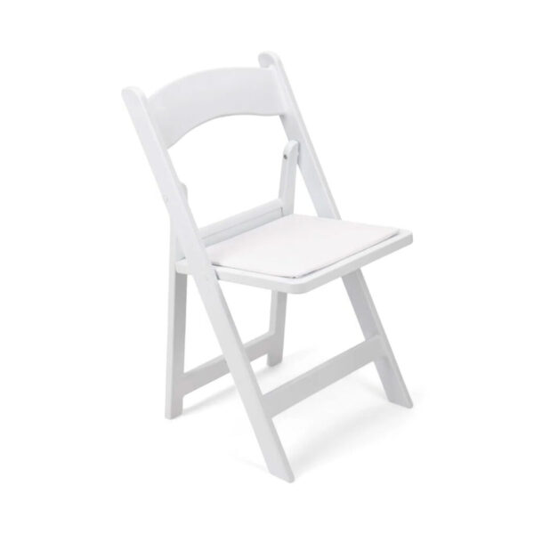 White Plastic Padded Chair