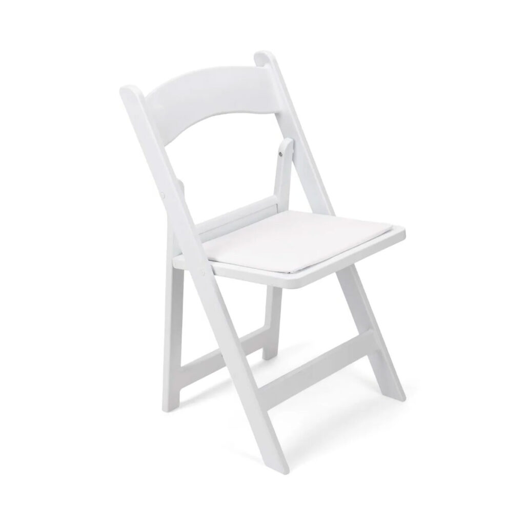 White Plastic Padded Chair