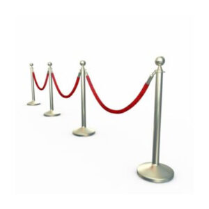 Chrome Stanchion Rope (Black:Red) Standar Size