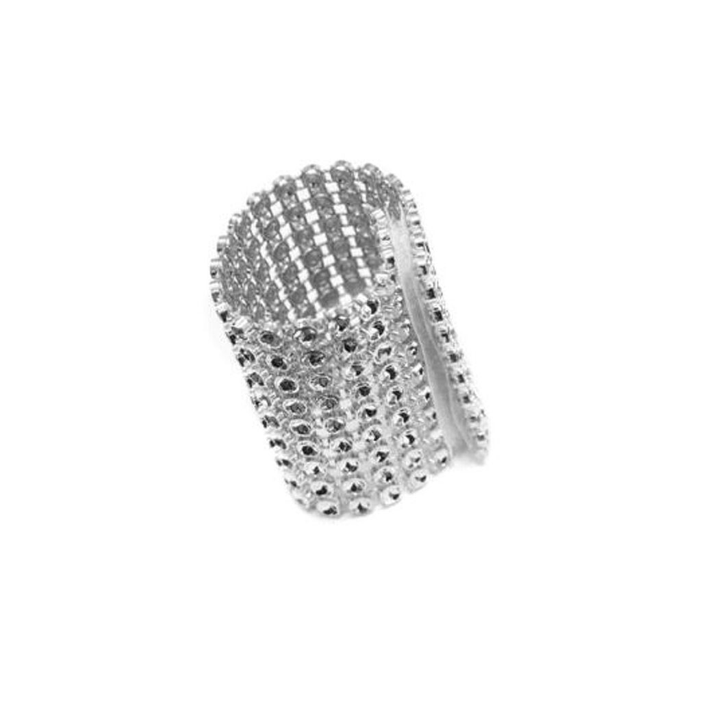 Rhinestone Napkin Clip Silver