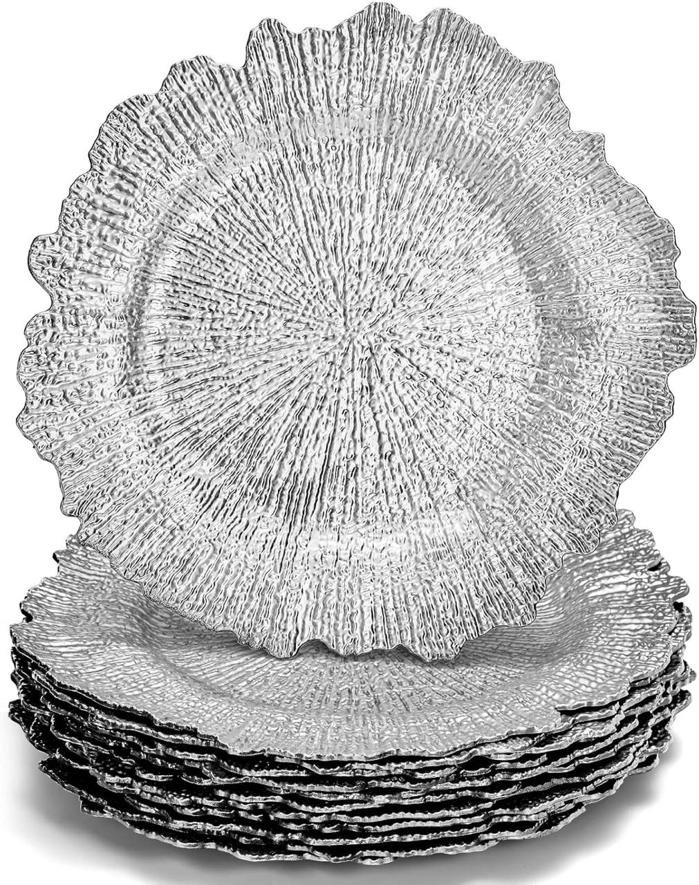 Plastic Charger Plate Arrecife Silver